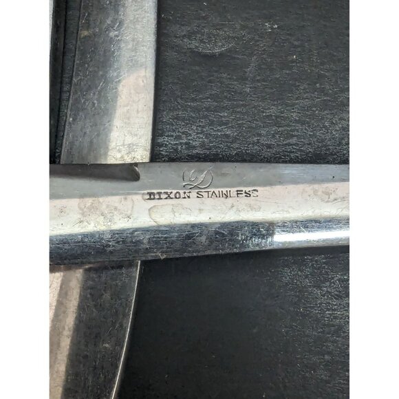 Dixon Stainless Steel Curved Handle 8 Inch Steak Knife Lot of 5 Made in Japan - Picture 6 of 7